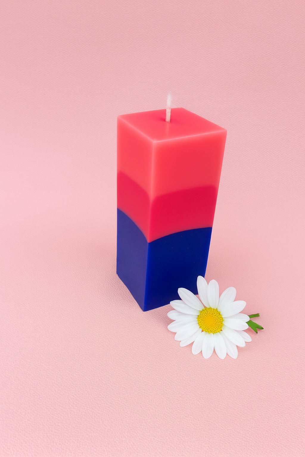 3 color square candle