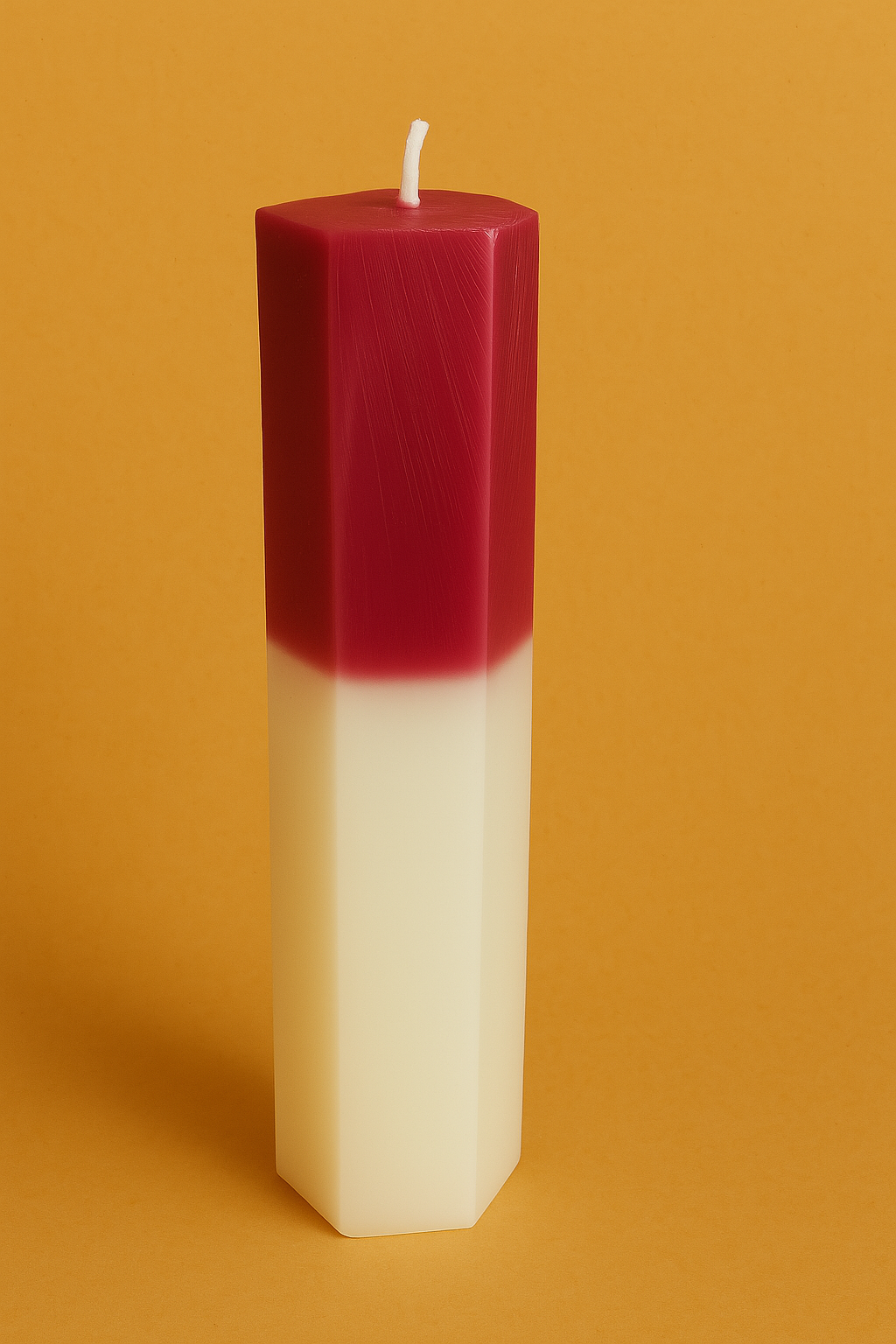 2 color hexagonal candle