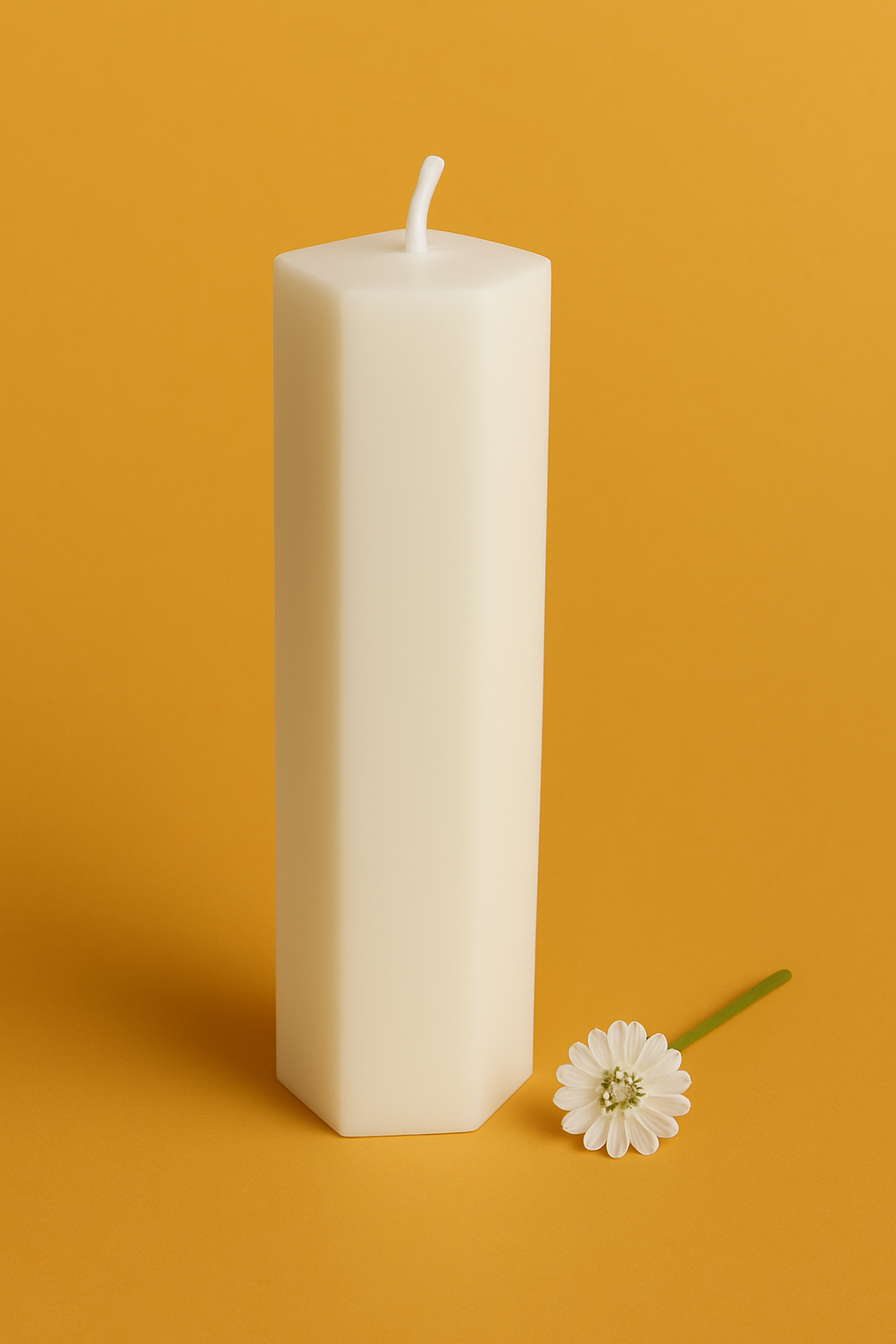 Single color hexagonal candle