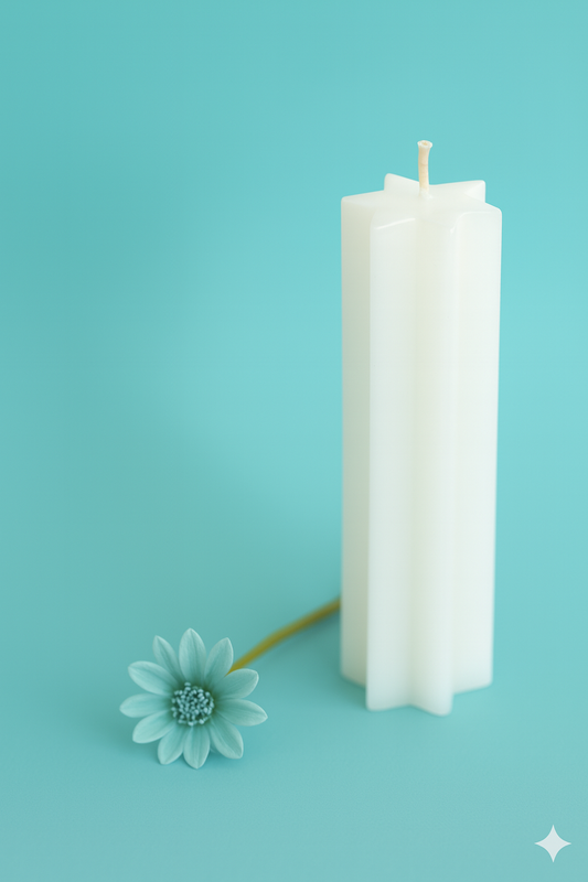 Single color star candle