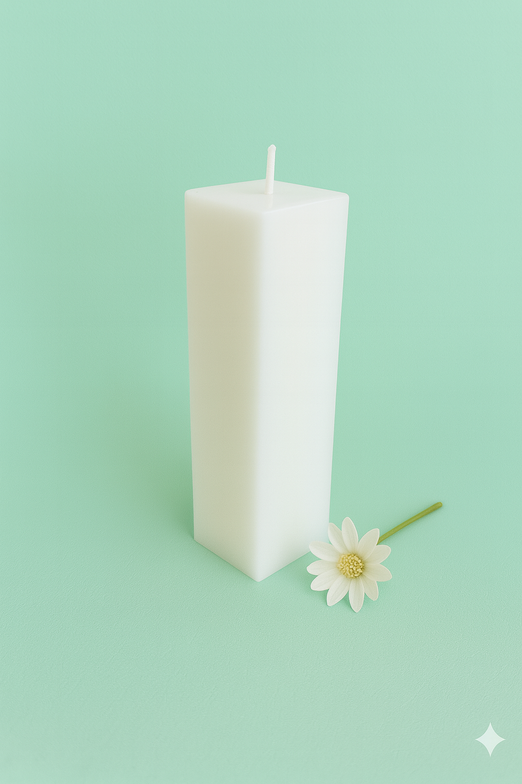 Single color square candle