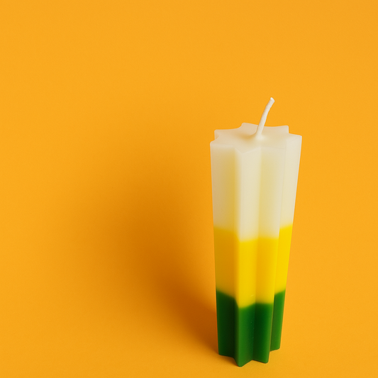 3 color star candle