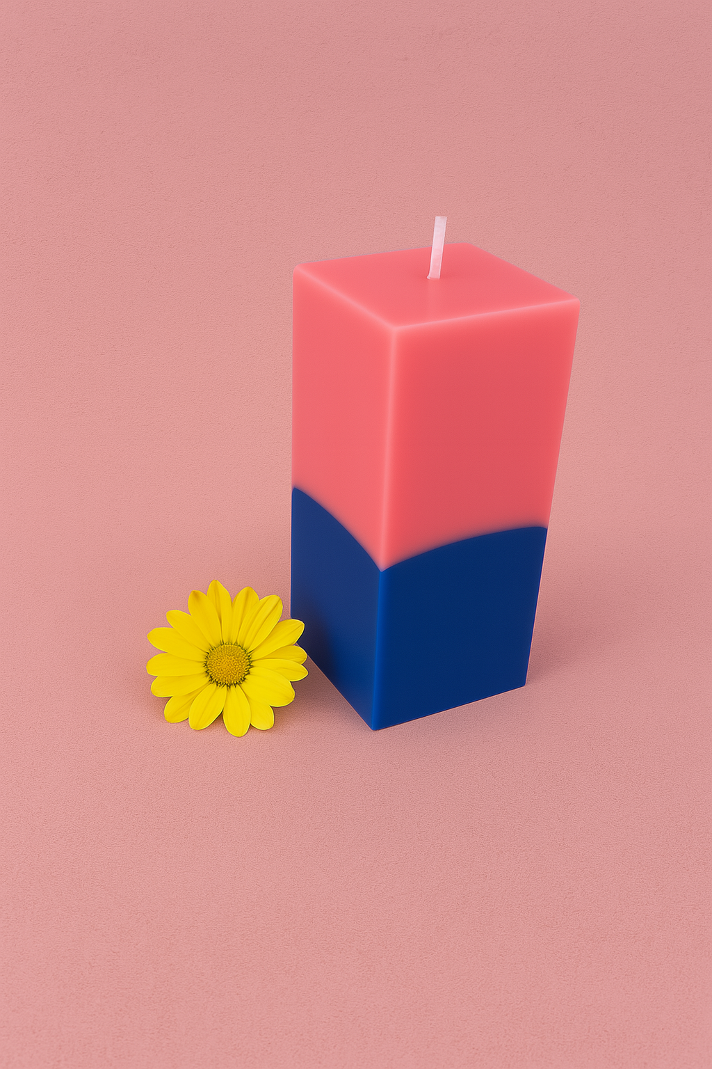 2 colors square candle